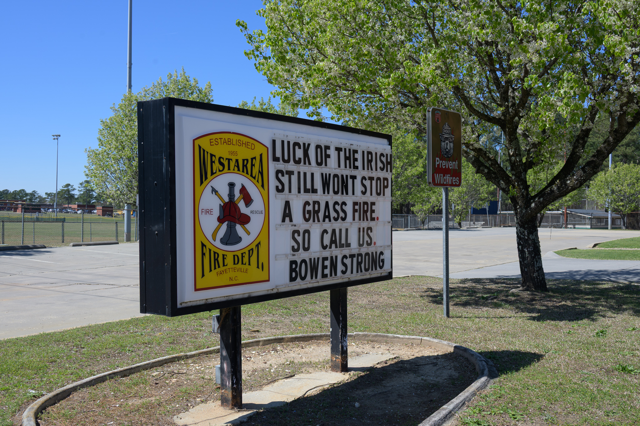 Westarea fire department marquee