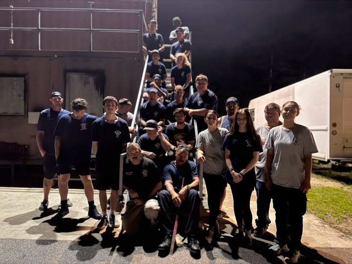 Night training scene